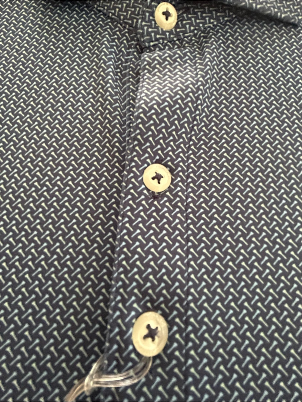 johnnie-O Navy Micro-Pattern Polo - Picture 2 of 4
